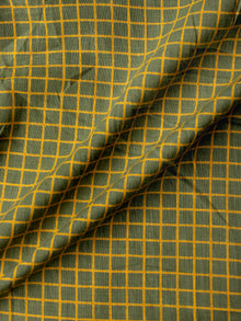 Green Mustard Hand Block Printed Cotton Fabric Per Meter - F001F1993