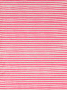 Pink White Block Printed Cotton Fabric Per Meter - F001F2393