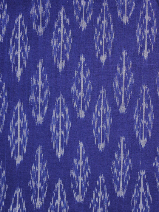 Purple White Pochampally Hand Weaved Ikat Mercerised Fabric Per Meter - F003F1296