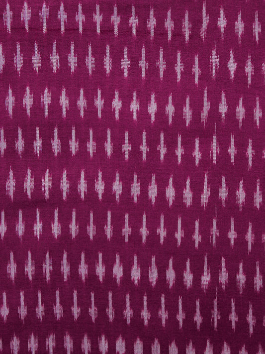 Purple Grey Pochampally Hand Weaved Ikat Mercerised Fabric Per Meter - F002F1562