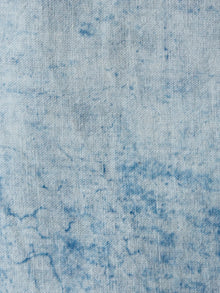 Indigo Ivory Hand Brush Painted Cotton Fabric Per Meter - F001F1339