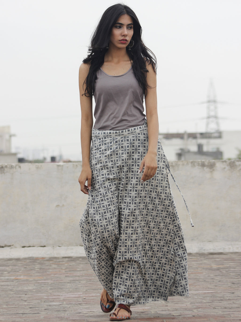 Grey wrap around skirt hotsell