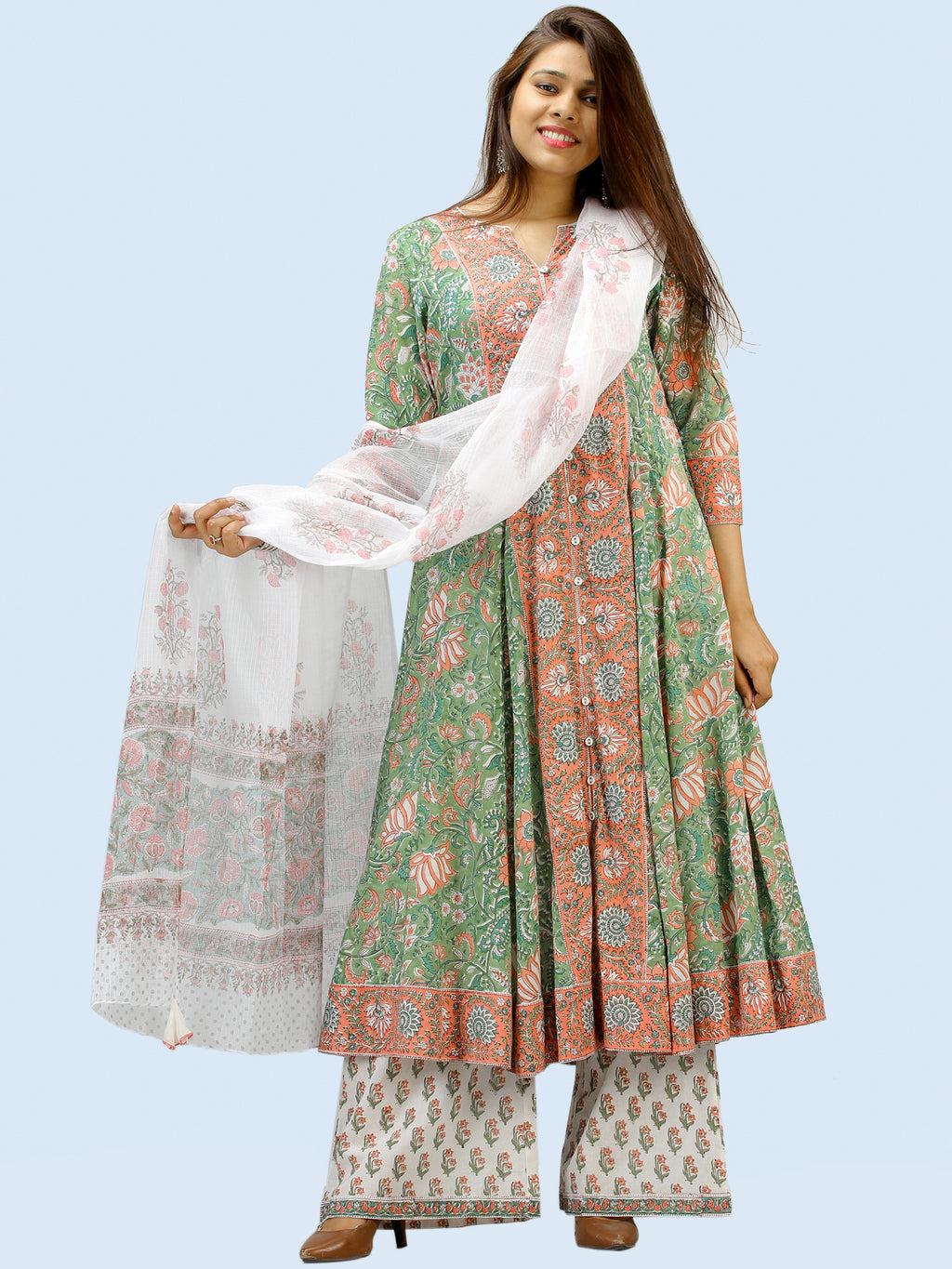 Anarkali kurta with palazzo best sale