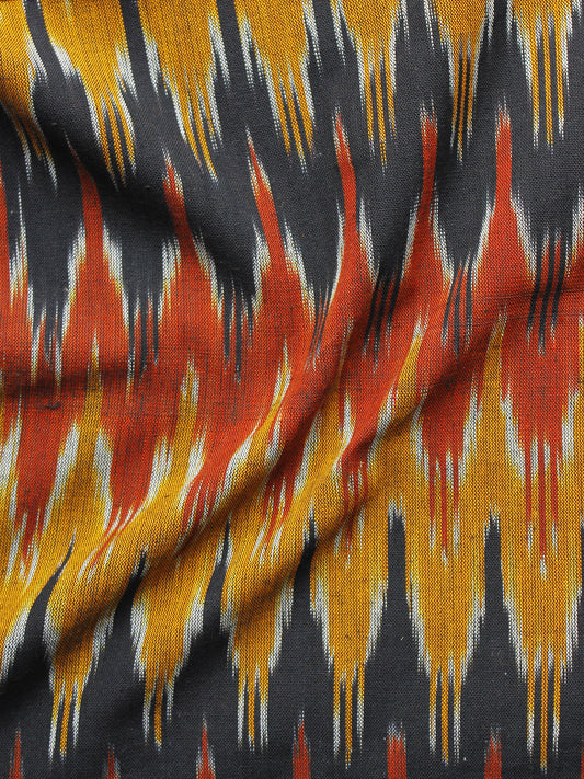 Multi Color Pochampally Hand Woven Ikat Fabric Per Meter - F002F975