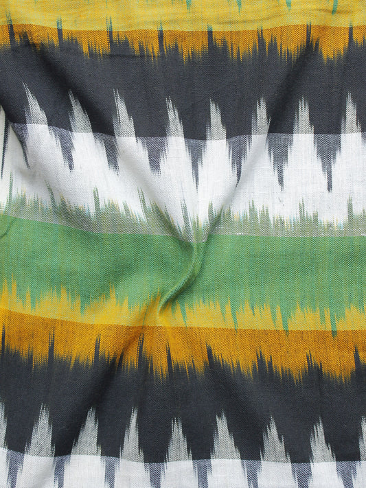 Multi Color Pochampally Hand Woven Ikat Fabric Per Meter - F002F976