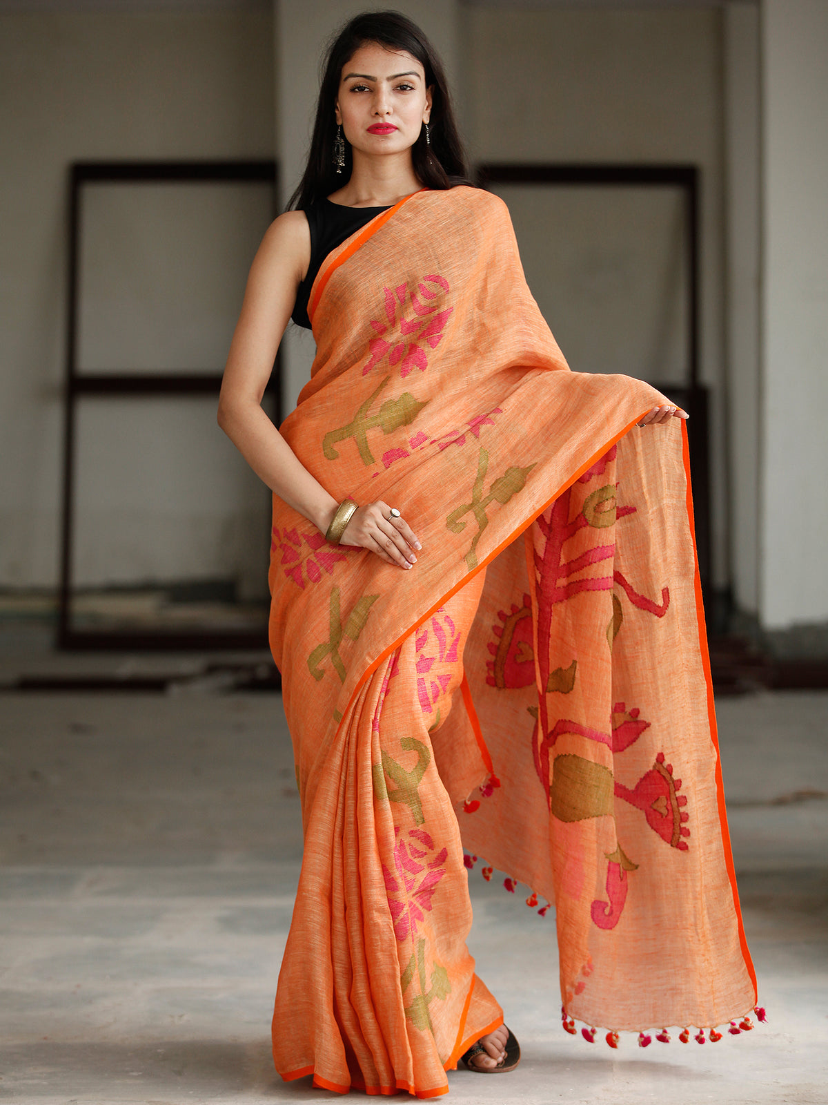 Tissue Cotton Jamdani Saree – Yes We Shop