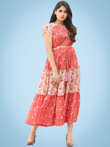 Stylo Tiers  - Block Printed Cotton Tiered Dress  - D365F1991