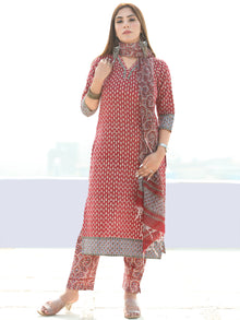 Utsav Zubeida - Kurta Pants & Kota Doria Dupatta - KS59B2569D