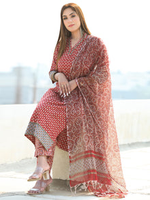 Utsav Zubeida - Kurta Pants & Kota Doria Dupatta - KS59B2569D