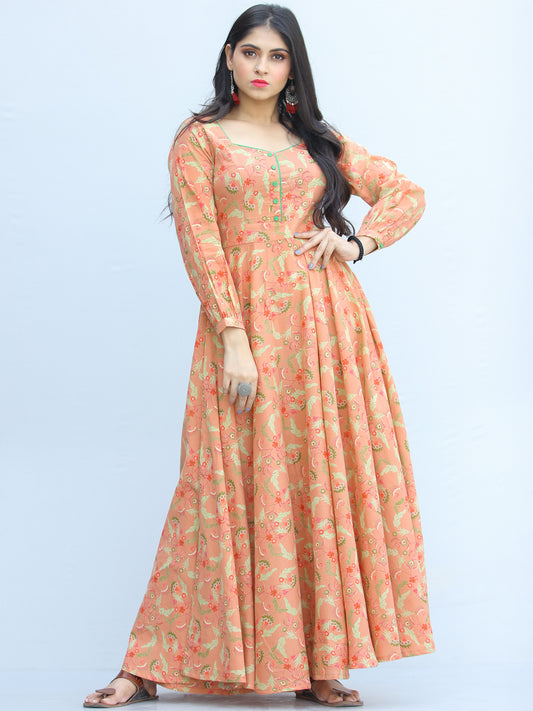 Gulzar Shanza- Urave Cut Flared Long Cotton Dress  - D459F2292